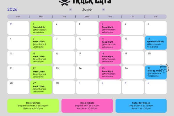 Track Cats Calendar June 2026